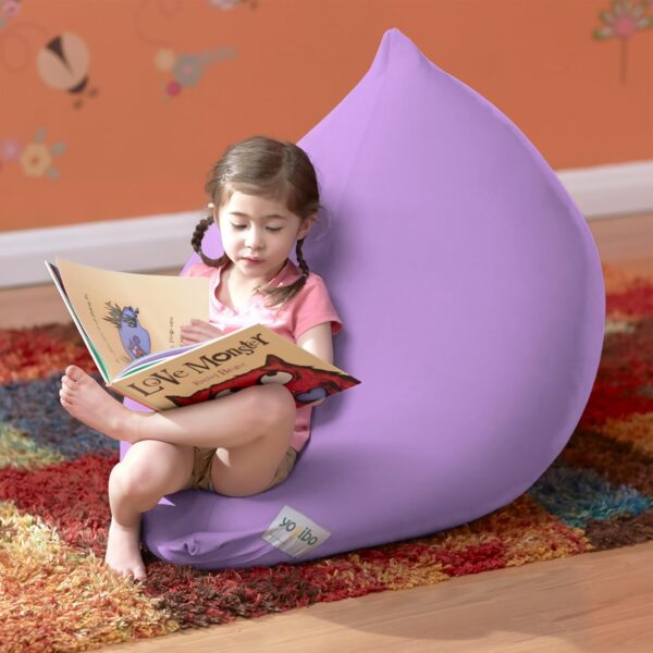 Yogibo Mini Small Bean Bag Lounger Chair for Kids, Teens and Adults with Filling, Soft, Plush, Comfy, Sensory Lounge Beanbag, Washable Cover, Lavender