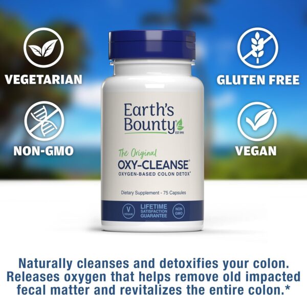 Earth's Bounty - Oxy-Cleanse Colon Conditioner - Gentle Colon Cleanse for Digestive Wellness - Constipation Relief - Natural Colon Detox - 75 Capsules