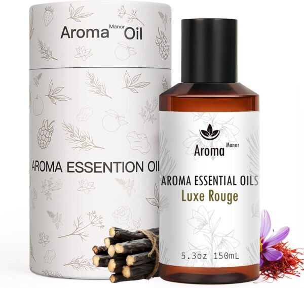 Hotel Scents Luxe Rouge 150mL Essential Oil Scent for Diffusers - The Exotic Spice of Saffron, Ambergris, Woody nuances, and Musk - Oil Blends for Aromatherapy - Home Luxury & Hotel Scent