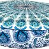 Indian Mandala Cotton Meditation Floor Pillow Cover Round Large Pouf Case Seating for Adults Decorative Meditation Floor Cushion Cover for Living Room Yoga Mat Kids Bean Bag