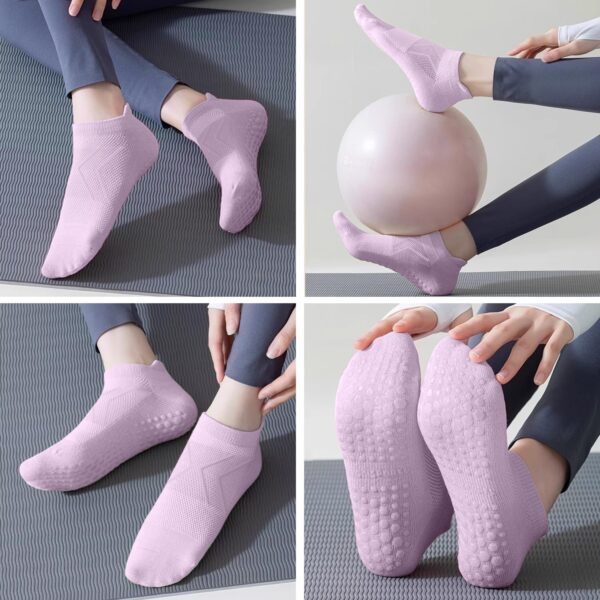 7 Pairs Pilates Socks with Grips for Women- Grip Socks Yoga Socks for Yoga,Pilates, Ballet & Barre,Non Slip,Ideal gifts
