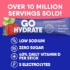 81eKWLla83L._AC_SL1500_.jpg GoHydrate Instant Hydration Powder Packets - Low Sodium Electrolytes Drink Mix - Natural Hydration Support, Sugar Free Electrolyte Flavored Powder Drink with Vitamin D, 30 Packs, Kiwi Strawberry