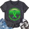 LBP Womens Green Ribbon Shirt Mental Health Matters End The Stigma T-Shirt Green Ribbon Activist Tee Tops