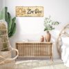 The Zen Den Lotus Wood Sign 15.75 x 5.9 Inch Lotus Yoga Wooden Hanging Wall Sign with Hooks Meditation Home Decor for Yoga Studio Bathroom Bedroom Spiritual Room Decoration(Light Yellow)