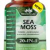 Sea Moss 6000mg - Black Seed Oil 2500mg - Bladderwrack 2000mg - Turmeric 1500mg Ashwagandha 1000mg - Burdock 1000mg - Vitamin C, D3, Yellow Dock Root, Manuka, Dandelion - 90 Veggie caps