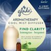 Glade Aromatherapy Diffuser & Essential Oil, Air Freshener for Home, Find Clarity Scent with Notes of Bergamot & Lemongrass, 0.56 Fl Oz