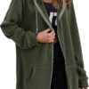 Zeagoo Womens Zip Up Hoodies Long Sleeve Fall Lightweight Hooded Sweatshirt Oversized Fleece Jacket With Pockets