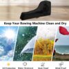 Rowing Machine Cover Fitness Equipment Cover Peotection for Sports Equipment Indoor or Outdoor Use 95" L x 24" W x 40" H Black