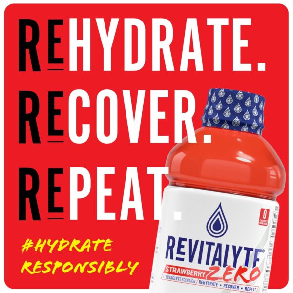 Strawberry Zero Sugar - Replenishes Electrolytes - Multi-Purpose Recovery and Electrolyte Drink - Rapid Hydration Drink - 12 Pack - 20 Ounce Bottle - Zero Sugar
