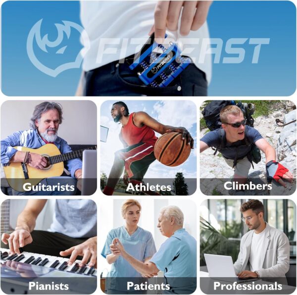 FitBeast Finger Strengthener, Finger Exerciser, Hand Exerciser for Improve Dexterity and Strength in Fingers, Hands, Forearms–Grip Strength Trainer for Musicians, Climbers