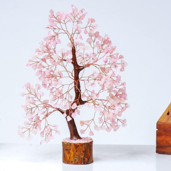 YATSKIA Rose Quartz Tree of Life - Chakra Tree, Wire Bonsai - Feng Shui Tree, Money Tree Crystal for Positive Energy - Home Office Decor, Spiritual Gift, Meditation Decor Accessories