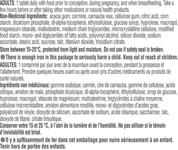 Materna Nestle Prenatal Postpartum Vitamin & Mineral Supplement 100 Tablets