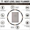 Planner | 90 Day High Performance Daily Action Planner for Productivity, Happiness, Time Management | Habit Tracker, Gratitude Journal – Undated, Hardcover (Grey, 8. 25” x 5. 5”)