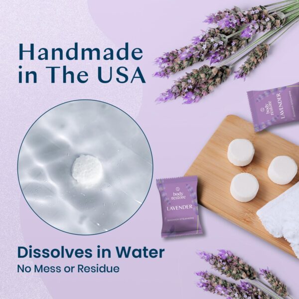 81f6dZKI9CL._SL1500_.jpg Body Restore Shower Steamers Aromatherapy 15 Pack - Easter Basket Stuffers, Relaxation Birthday Gifts for Mom, Dad, Best Friend, Travel Essentials, Stress Relief, Self Care, Bath Bombs - Lavender
