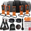 Resistance Bands, Heavy Exercise Bands with Handles, Fitness Bands for Working Out, Workout Bands for Men and Women, Weight Bands Set for Muscle Training, Strength, Yoga, Home Gym Equipment