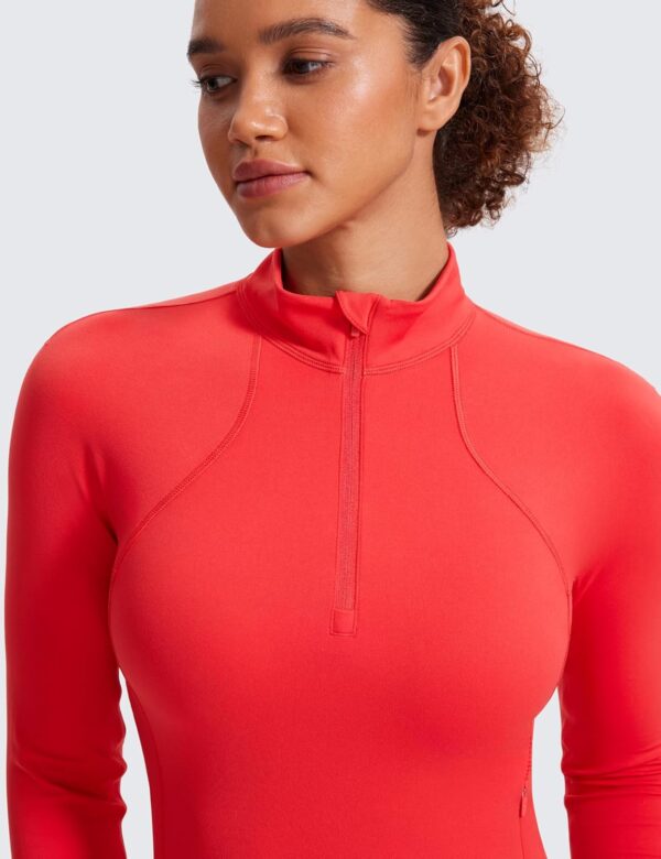 CRZ YOGA Women's Butterluxe Long Sleeve Workout Shirts Half Quarter Zip Sweatshirt Athletic Crop Tops Collared T-Shirts