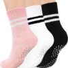 ULEEMARK Womens Pilates Non slip Yoga Socks Dance Gym Exercise Ankle Socks