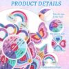 90 Pcs Sensory Strips for Anxiety Relief Items, Calm Strips with 10 Different Style, Unique Sensory Stickers for Relieve Adults Teens Fidgets Stress (Purple)