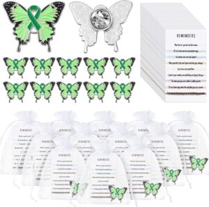 Harloon Mental Health Awareness Favor Brooch Prevention Cancer Lapel Pins with Cards Bags for Party Supplies