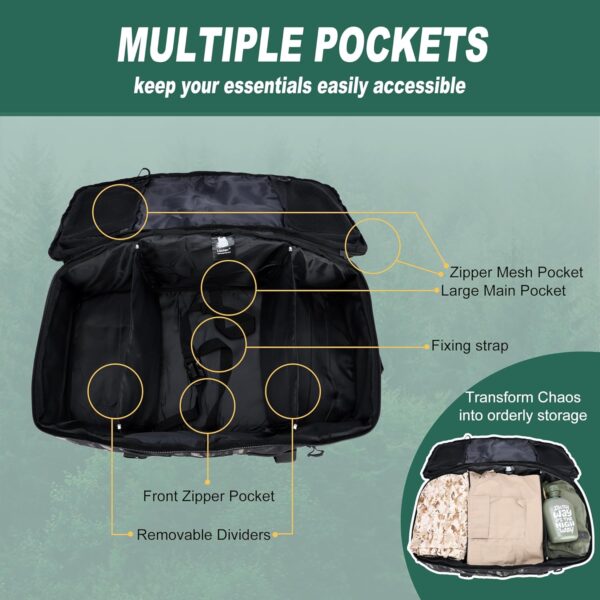 Gym Bag Duffle Bags Backpack Travel Duffel Bag with Weekend Overnight Bag for Outdoor,Tactical,Sports,Travel,Camping,Hunting (Black Camo, Large-27IN)