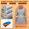 81gDNFJAimL._AC_SL1500_.jpg Soneven Women's Running Fleece Sweatshirts Cowl Neck Thermal Pullover Long Sleeve Shirt with Pocket and Neck Gaiter Face Mask
