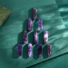 QINJIEJIE 20PCS Amethyst Crystals Wands Stones Set Healing Crystal Points Bulk Gemstones Hexagonal Polished Gems Natural Reiki Stone for Energy Balancing Meditation Witchcraft Gifts