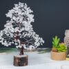 Clear Quartz Gemstone Tree of Life - Handmade Crystal Tree for Positive Energy, Chakra Money Tree Bonsai - Feng Shui Decor, Healing Crystals - Attract Good Luck, Meditation Accessories, Spiritual Gift
