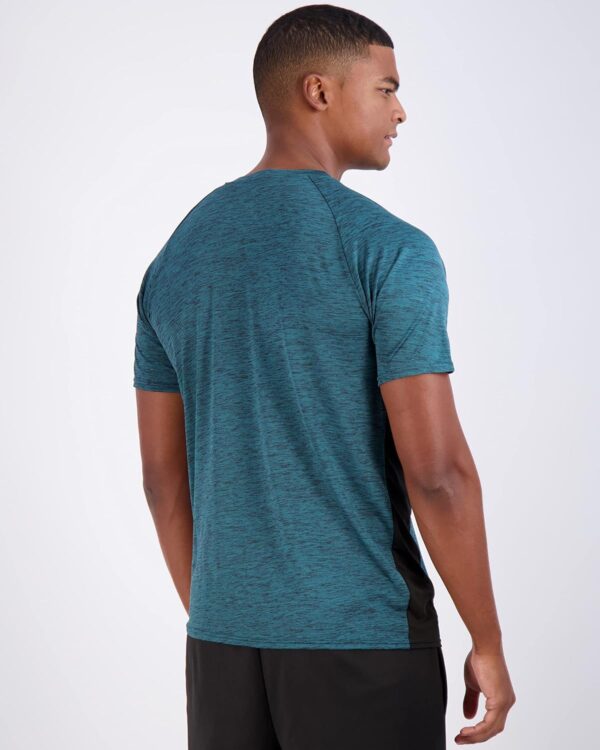 Real Essentials 5 Pack: Men’s V-Neck Dry-Fit Moisture Wicking Active Athletic Tech Performance T-Shirt