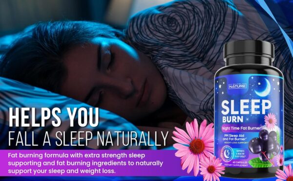 Night Time Fat Burner - Sleep Burn Fast Weight Loss, Appetite Suppressant, Metabolism Booster and Sleep Support - Carb Blocker and Belly Fat Reducer - Green Coffee Bean, Ashwagandha - 60 Capsules