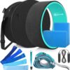 Yoga Wheel Set (11-in-1),Yoga Wheel Back Wheel for Back Pain, Yoga Blocks 2 Pack with Strap, Resistance Bands,Yoga Wheel Bag, Jump Rope, Perfect Yoga Accessory for Stretching and Improving Backbends