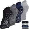unenow Unisex Non Slip Grip Socks with Cushion for Yoga Pilates Barre Home & Hospital
