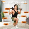 HOTWAVE Resistance Bands Bar with Ab Roller,Portable Home Gym, Strength Training Equipment, Squats, Bench Presses,Weightlifting, Full Body Exercise