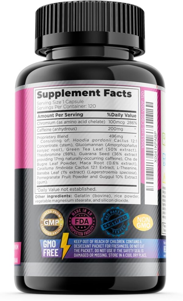 GLP-1 Supplement Weight Loss Diet Pills That Work Fast for Women - Appetite Suppressant for Weight Loss Women w/Chromium Picolinate & Glucomannan | 120 Capsules - 2-Month Supply