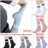 Sintege 6 Pairs Pilates Socks Yoga Socks with Grips for Women Non Slip Barefoot Workout Crew for Pregnant Ballet Dance