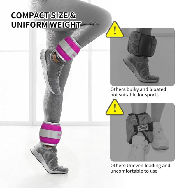 PROIRON Ankle Weights Wrist Leg Weights for Women Men 2/4/6/8LBS Reflective Ankle Weight Set for Fitness Exercise Jogging Aerobics