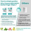 Dental Care Finger Wipes 60 Counts,Teeth Cleaning Finger Wipes for Dogs & Cats,Reduces Plaque & Supports Oral Freshness, Coconut Scent