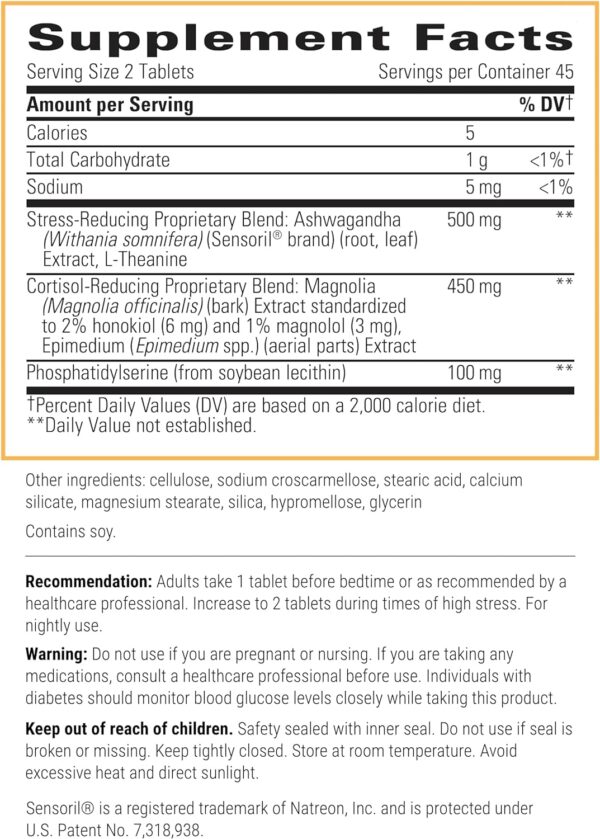 Integrative Therapeutics - Cortisol Manager - Supplement with Ashwagandha and L-Theanine - Supports Relaxation & Calm* - 90 Tablets