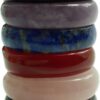 Chakra Stones 8 PCS Kit, Oval Shape, Tumbled & Polished, for Use in Grounding Balancing Soothing Meditation Reiki or as Worry Stones, Hot Spa Rock & Massage (8-pcs Chakra Stones)
