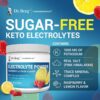 Dr. Berg Zero Sugar Hydration Keto Electrolyte Powder - Enhanced w/ 1000 mg of Potassium & Real Pink Himalayan Salt (NOT Table Salt) - Raspberry & Lemon Flavor Hydration Drink Supplement - 50 Servings