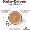 Rapidfire Caramel Macchiato Ketogenic High Performance Keto Coffee Pods, Supports Energy & Metabolism, Weight Management, Single Serve K Cup, Brown, 16 Count