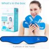 AllSett Health Face Ice Pack Wrap for Pain Relief of Mouth, Oral and Facial Surgery - 4 Reusable Hot and Cold Gel Packs