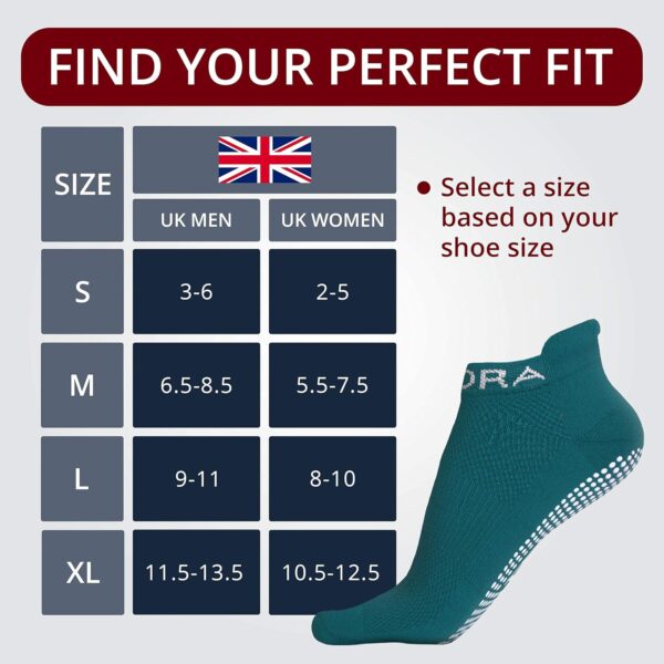 Rymora Pilates Socks With Grips Women Men - Non Slip Socks 2 Pairs - Yoga Socks Fall Prevention Dance Home Workout