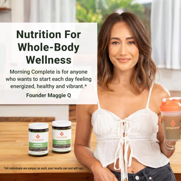 ACTIVATEDYOU Morning Complete Daily Wellness Greens Superfood Drink Mix for Gut Health w/Prebiotics, Probiotics, Antioxidants, Green Superfoods, 10 Billion CFUs, 30 Servings (Apple Cinnamon)