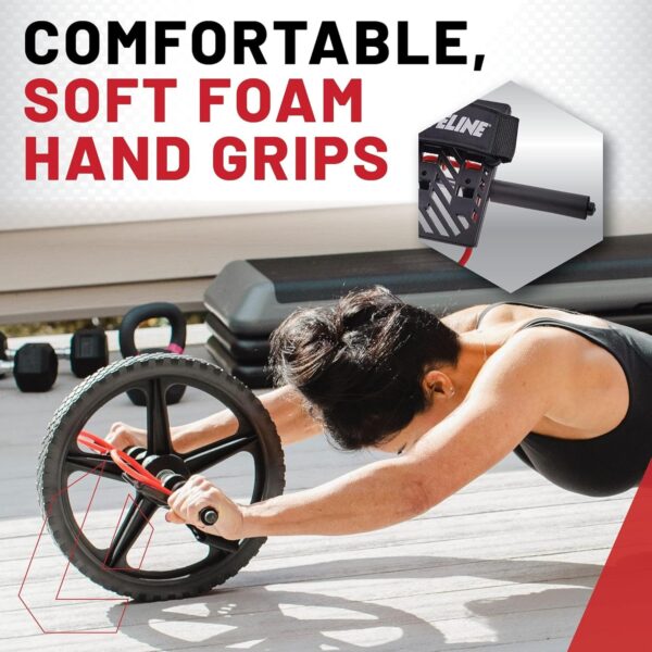 81hmCF9eLOL._AC_SL1500_.jpg Lifeline Power Wheel for At Home Full Body Functional Fitness Strength including Abs & Core, Lower Body and Upper Body with Foot Straps for More Workout Options