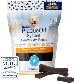 ProDen PlaqueOff Dental Bones Chicken & Pumpkin 17 Ounce