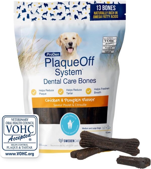 ProDen PlaqueOff Dental Bones Chicken & Pumpkin 17 Ounce