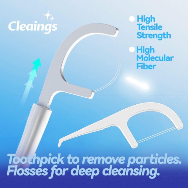 Disposable Toothbrushes with Double Cleaning Beads Toothpaste and Clean Floss Picks for Work or Travel - 20 pcs-Mint Flavor（Pack of 1）