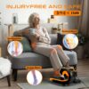 Zakle Under Desk Elliptical Machine, Ellipse Leg Exerciser w/Remote Control & 12 Adjustable Speeds, Noiseless Ellipse Leg Exerciser, Fully Assembled Elliptical Training Machine