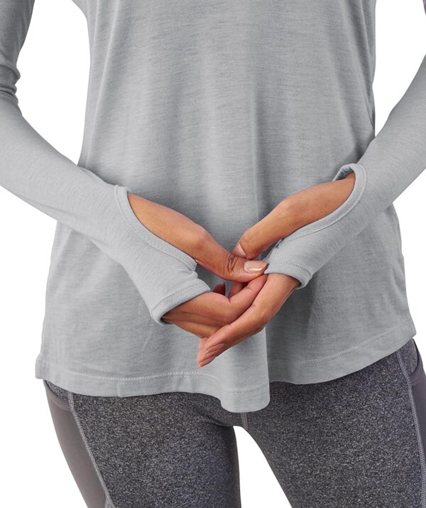 Bestisun Long Sleeve Yoga Workout Tops Lightweight Thumbhole Shirts Athletic Wear for Women