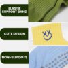 Soxbang 3/6 Pairs Pilates Socks with Grips,Yoga Socks Barre Socks Non Slip Socks Embroidery for Barre Ballet Barefoot Workout